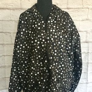 ShedRain Women’s M/L Black Polka Dot Rain Jacket